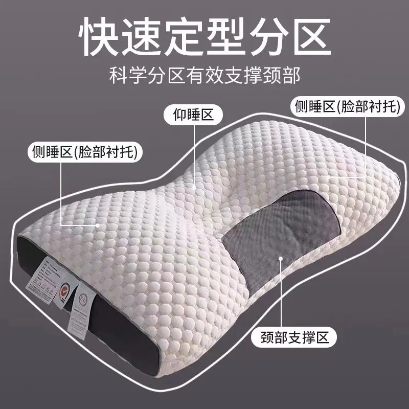 3D Knitted SPA Massage Bean Pillow Water Cube Cervical Support Hotel Quality Pillow Core Non-Collapsible for Neck Pain Relief