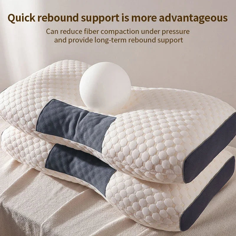 3D Knitted SPA Massage Bean Pillow Water Cube Cervical Support Hotel Quality Pillow Core Non-Collapsible for Neck Pain Relief