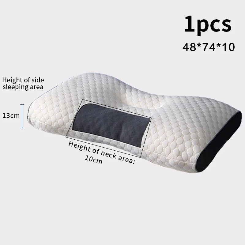 3D Knitted SPA Massage Bean Pillow Water Cube Cervical Support Hotel Quality Pillow Core Non-Collapsible for Neck Pain Relief
