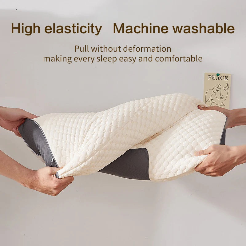 3D Knitted SPA Massage Bean Pillow Water Cube Cervical Support Hotel Quality Pillow Core Non-Collapsible for Neck Pain Relief