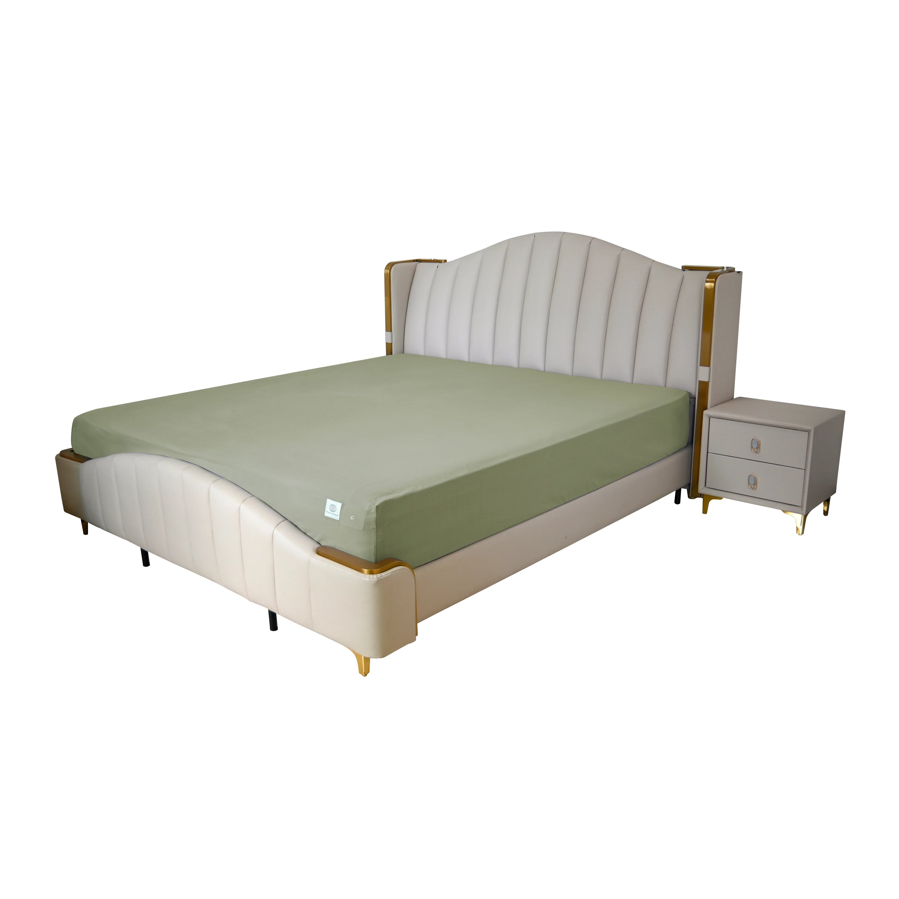 Earthing Fitted Sheet Organic Cotton with Conductive Silver Fiber Grounding Bed Sheet Fitted Sheet for Nature Wellness